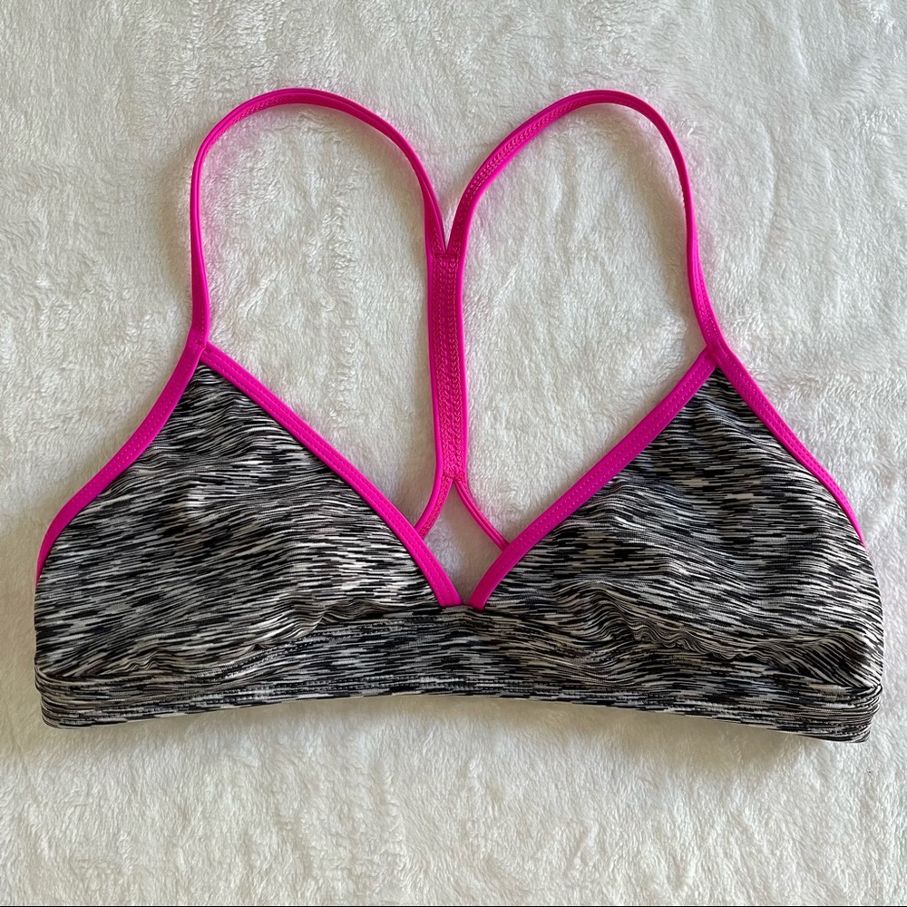 ATHLETA SPACE DYE Kata Gray Pink Bikini Top MED